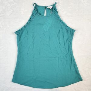 NWT Candie's High Neck Ruffled Tank Sz XS
